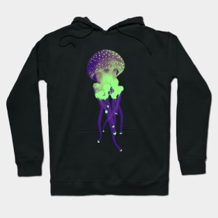 Trippy dotted Jellyfish - Purple/Green Hoodie